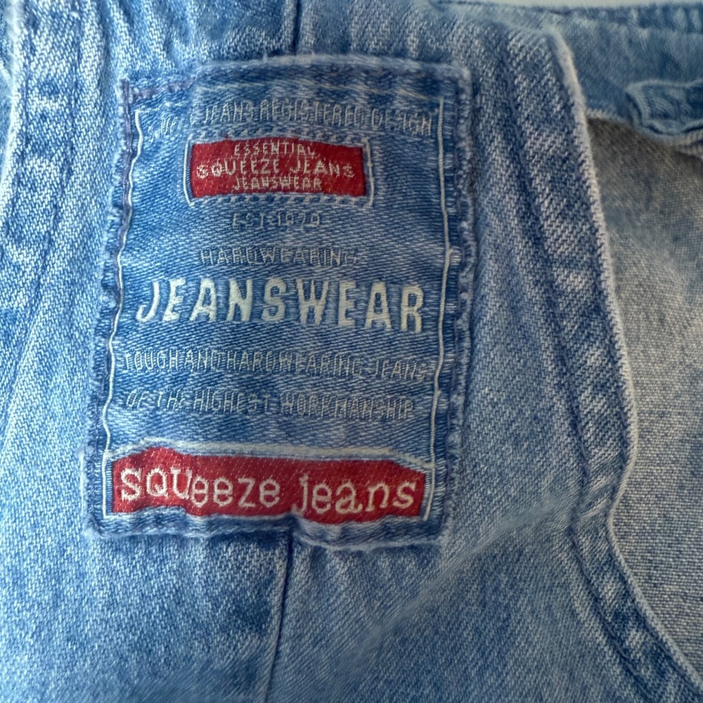 Vintage Squeeze‎ Jeans Overall Dress Women M Denim Y2K 90s Cottagecore Farmcore - Picture 9 of 9